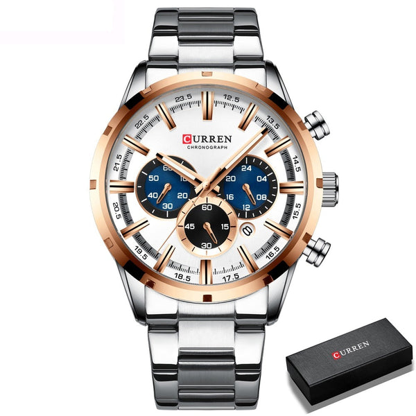 Relógio Masculino de Luxo Curren Chronograph