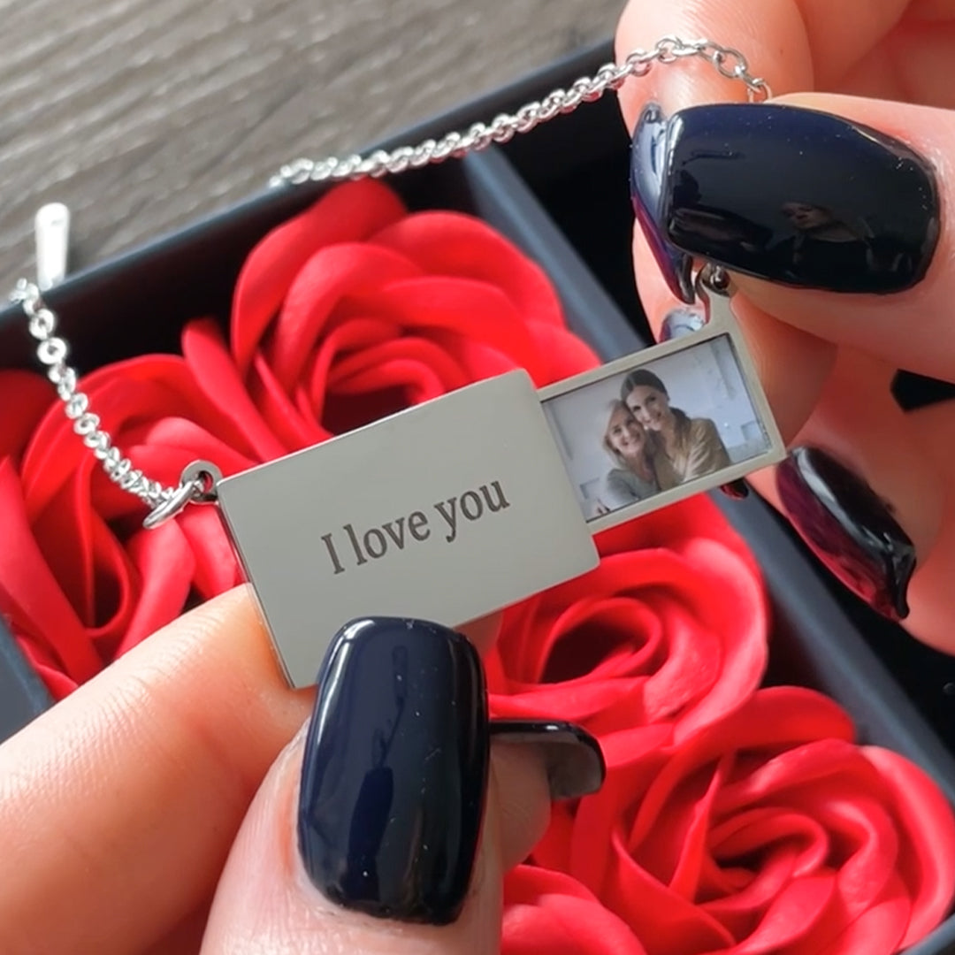 Colar Personalizável com Foto Aço Inoxidável - Amor Eterno 💓