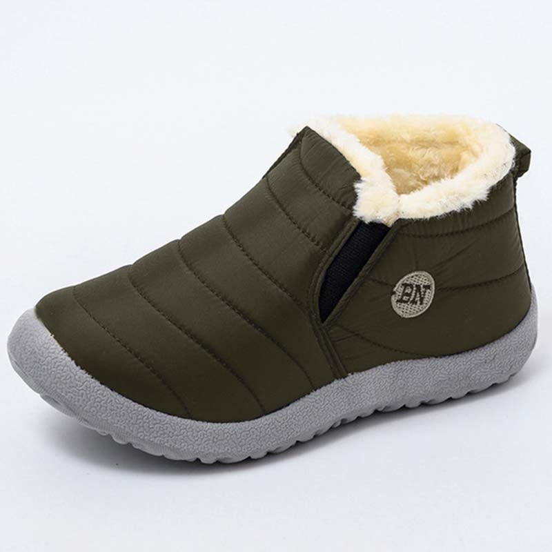Bota Feminina Impermeável Cano Curto com Pelúcia