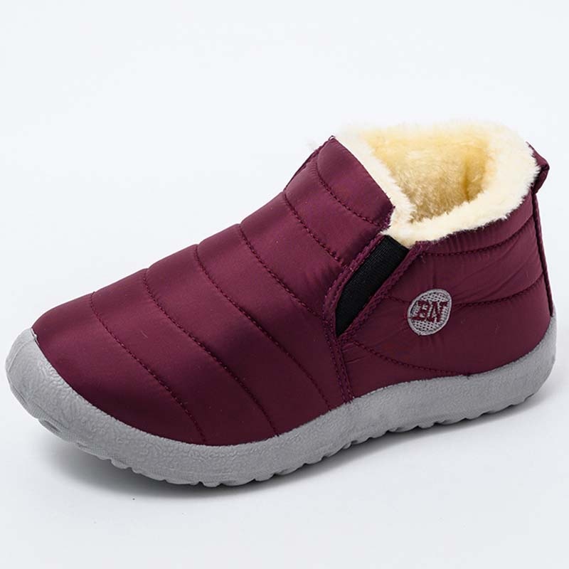 Bota Feminina Impermeável Cano Curto com Pelúcia