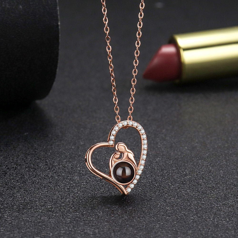 Colar Amor Materno com Foto Personalizada Prata 925