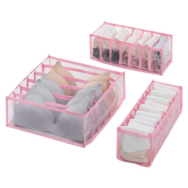 Organizador de Roupas Intimas e Meias - Kit com 3 Unidades