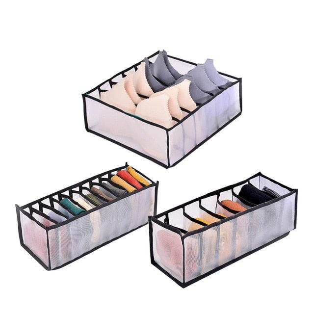 Organizador de Roupas Intimas e Meias - Kit com 3 Unidades