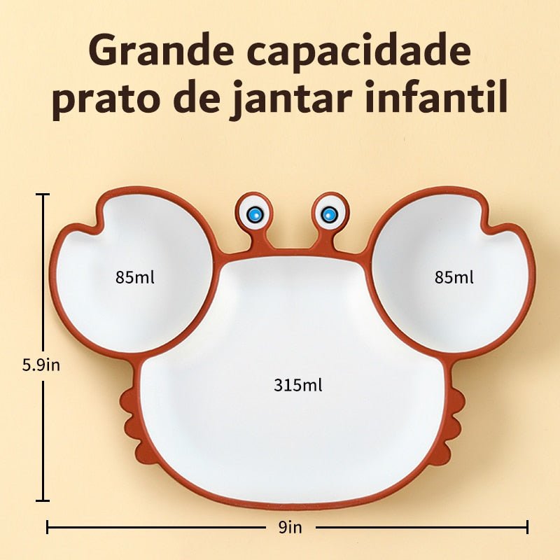 Tigela de Caranguejo Anti Derrapante para Bebês