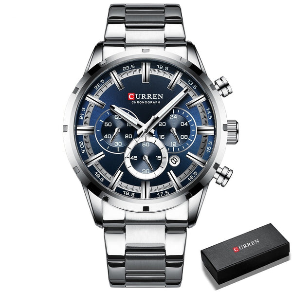 Relógio Masculino de Luxo Curren Chronograph