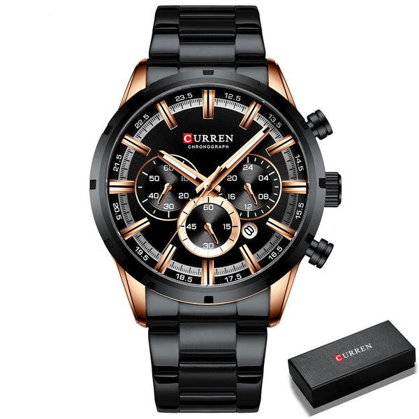 Relógio Masculino de Luxo Curren Chronograph