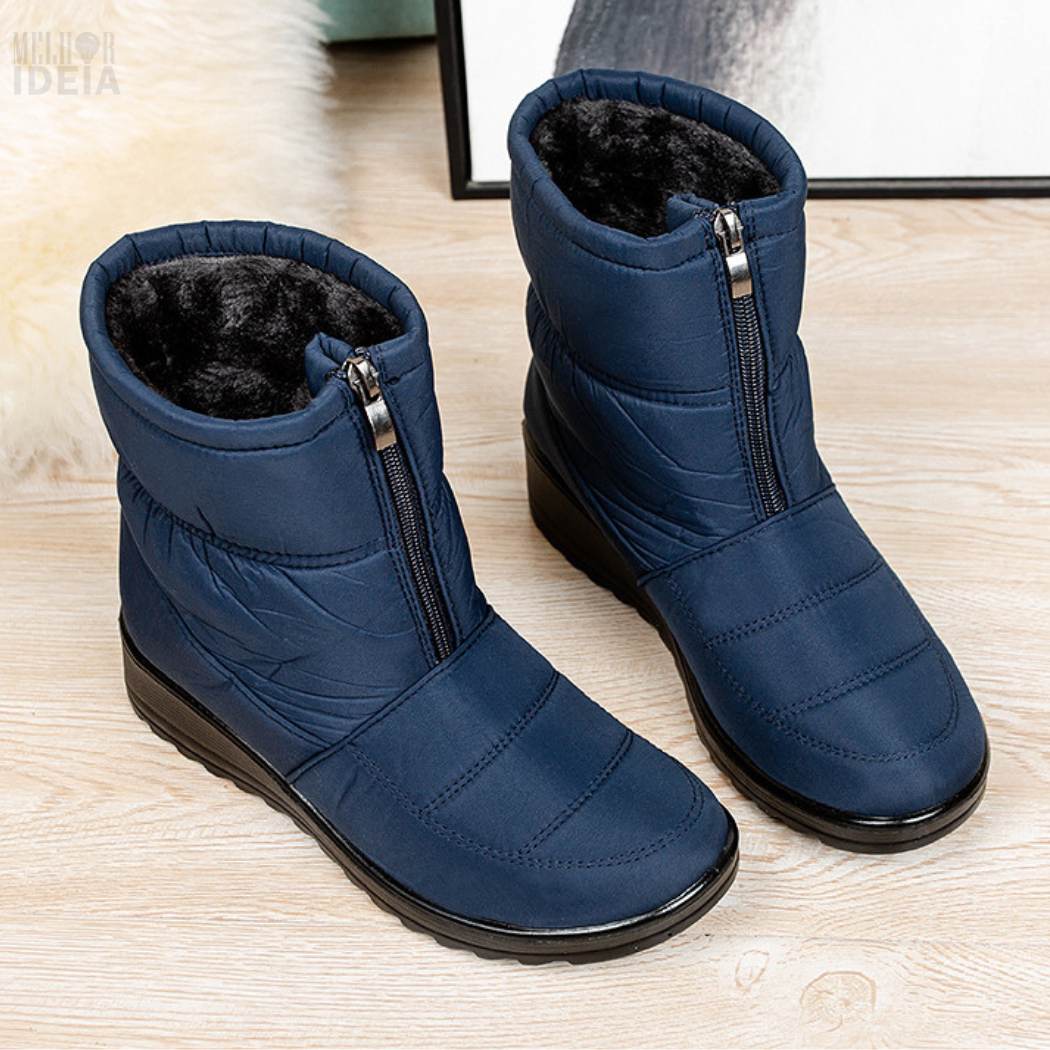 Bota de Inverno Peluciada Impermeável
