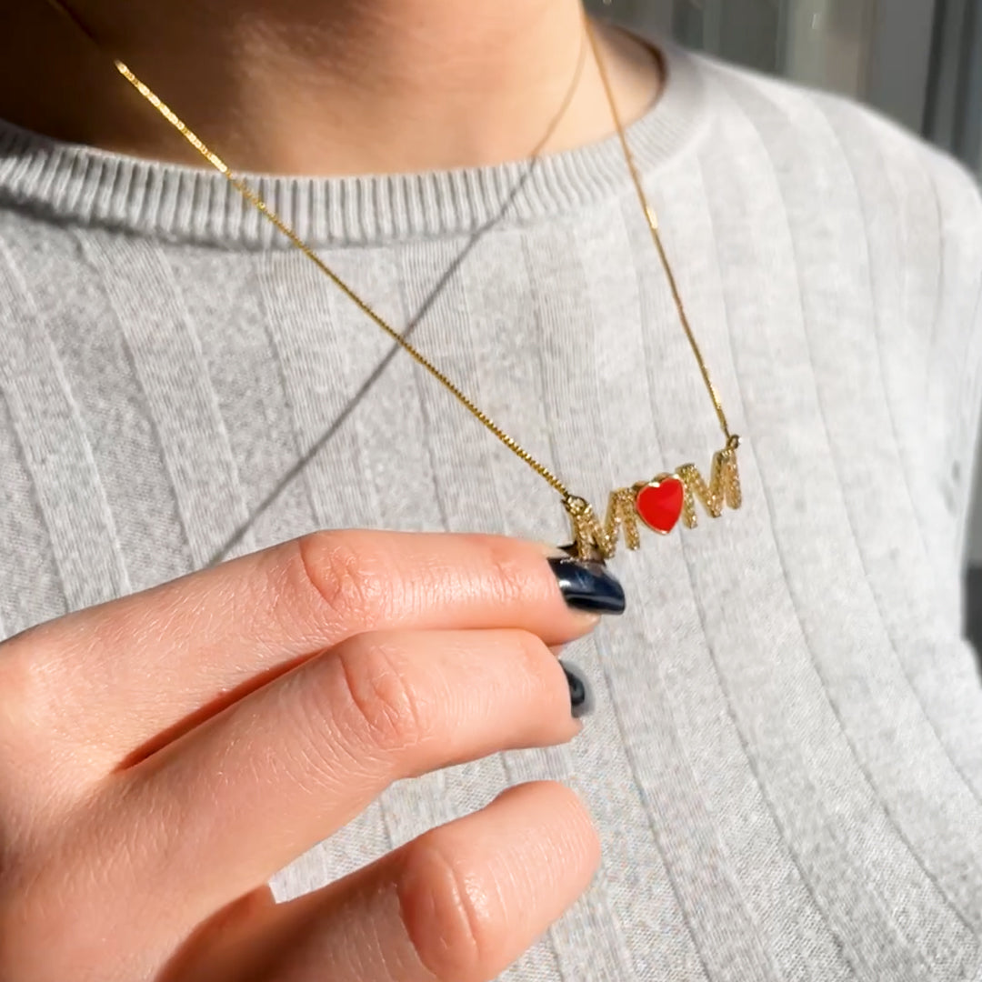 Colar Coração de Cristal - Para minha incrível mãe 🧡