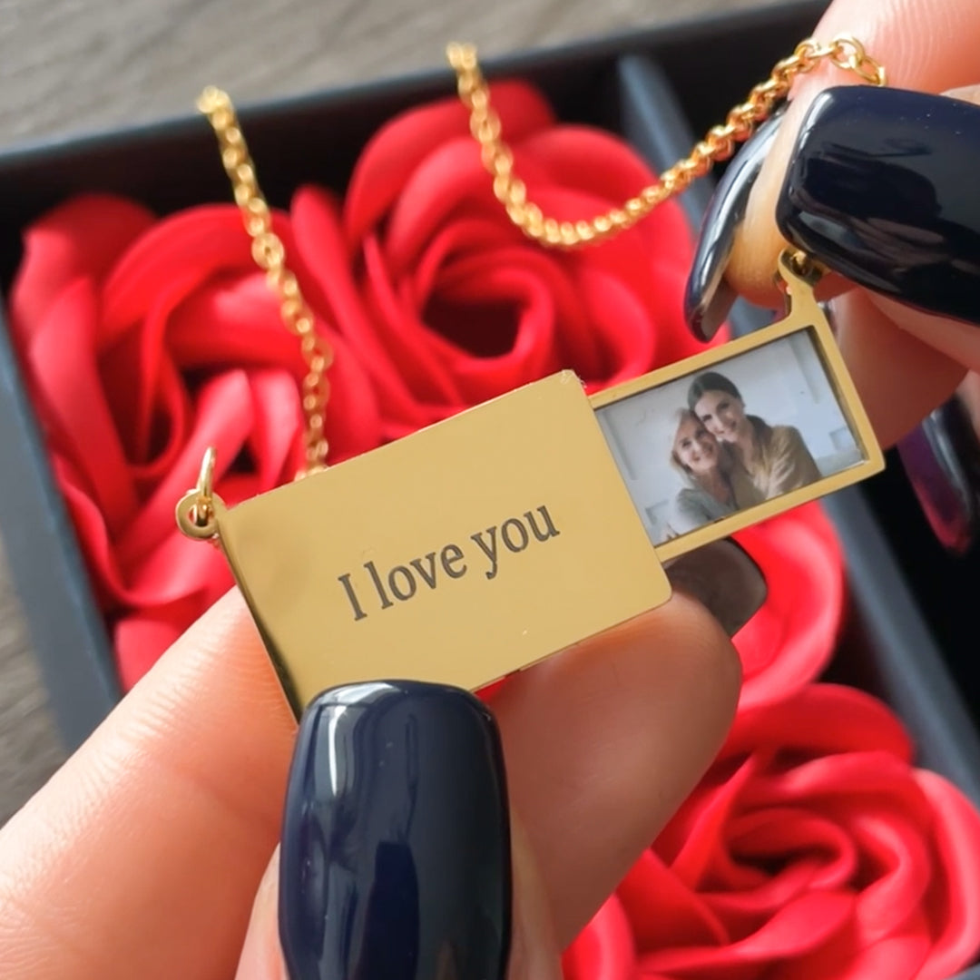 Colar Personalizável com Foto Aço Inoxidável - Amor Eterno 💓