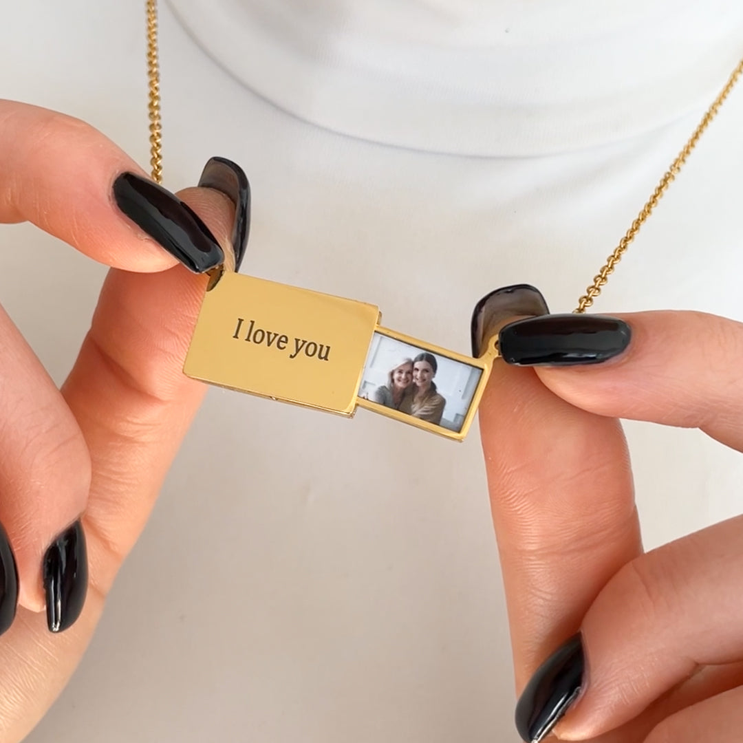 Colar Personalizável com Foto Aço Inoxidável - Amor Eterno 💓