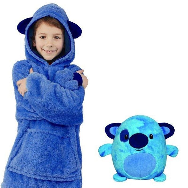 Agasalho infantil de pelúcia para o inverno