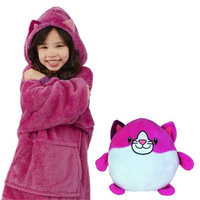 Agasalho infantil de pelúcia para o inverno