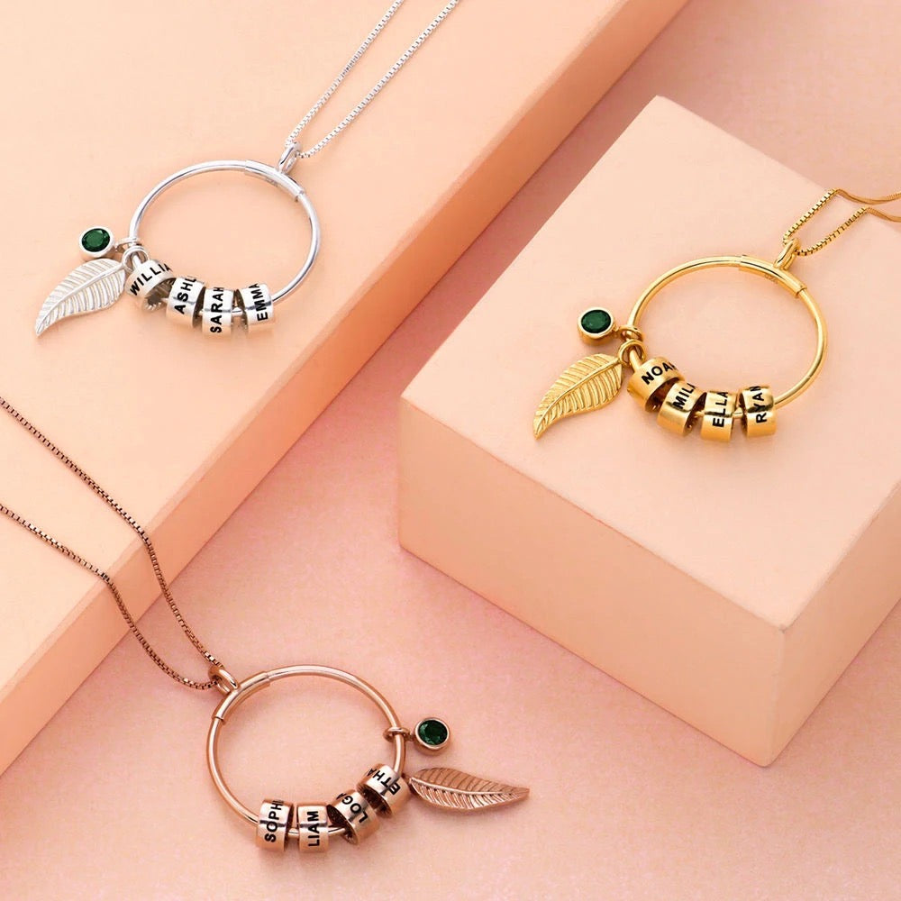 Colar Mãe Personalizado com Nome de Família ❤️