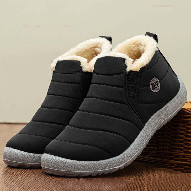 Bota Feminina Impermeável Cano Curto com Pelúcia