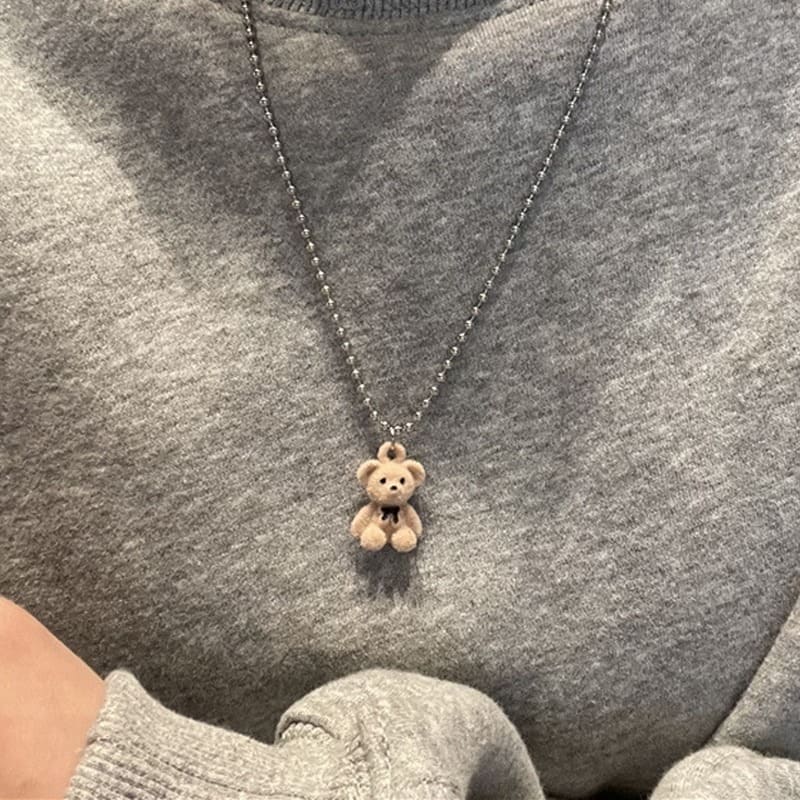 Colar com Pingente de Urso - Urso Fofinho - Confiança em Si
