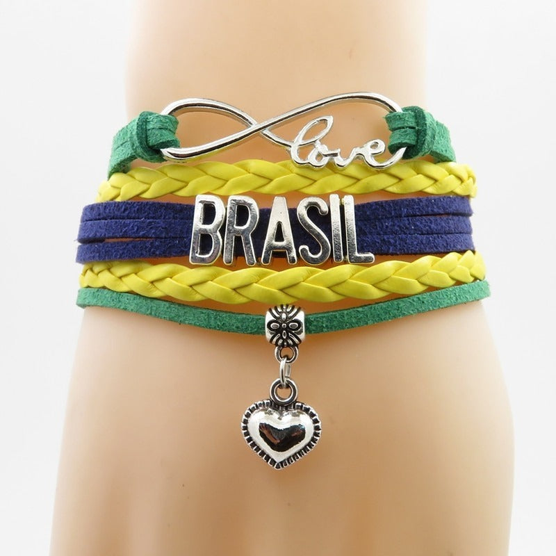 Pulseira do Brasil para Copa do Mundo - Colar GRÁTIS - BIG friday