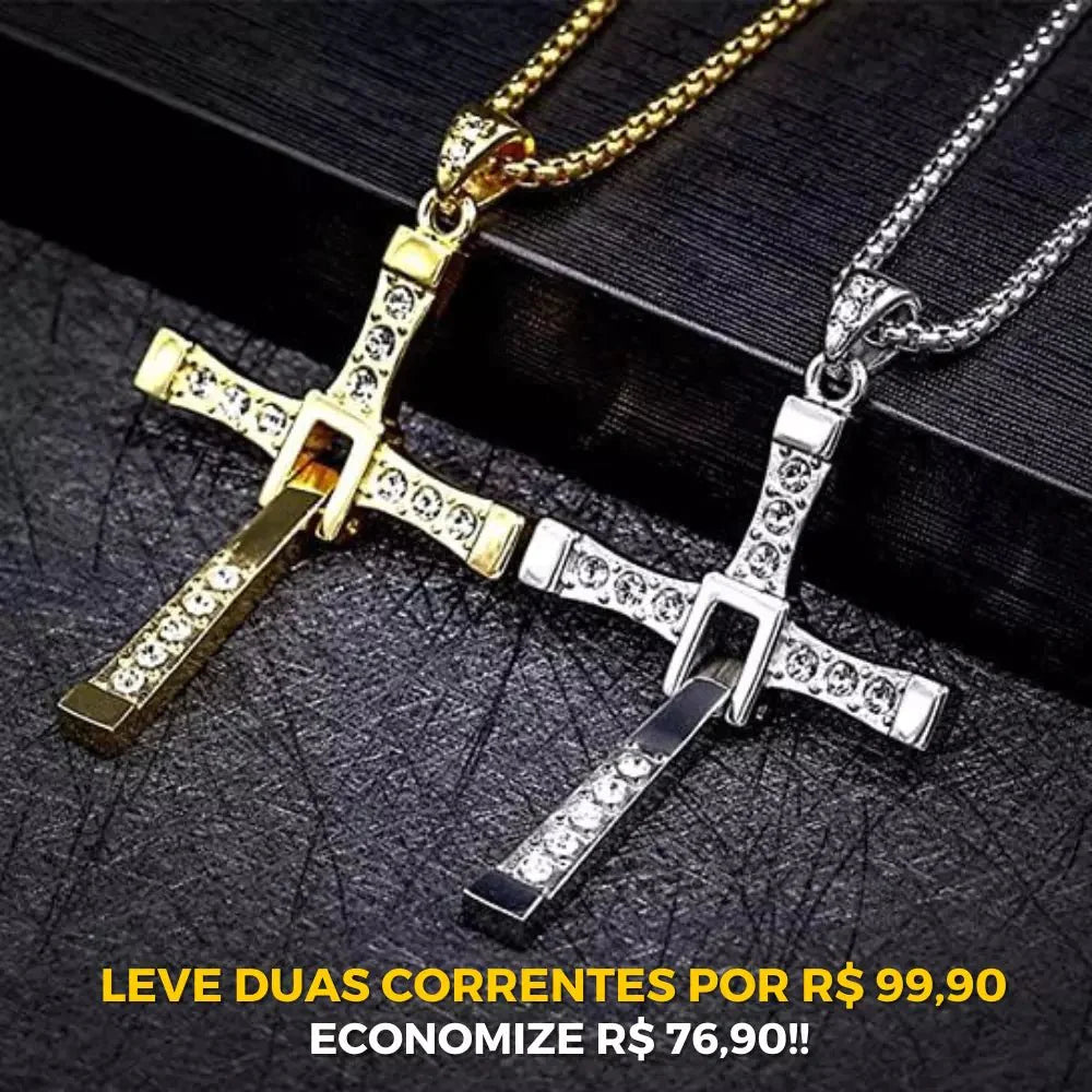 Corrente Cruz Masculina Dominic Toretto Velozes e Furiosos