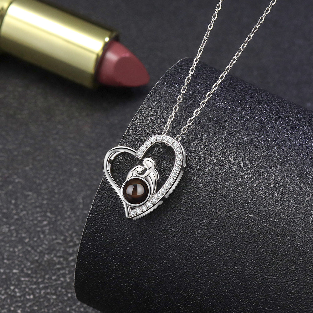 Colar Amor Materno com Foto Personalizada Prata 925