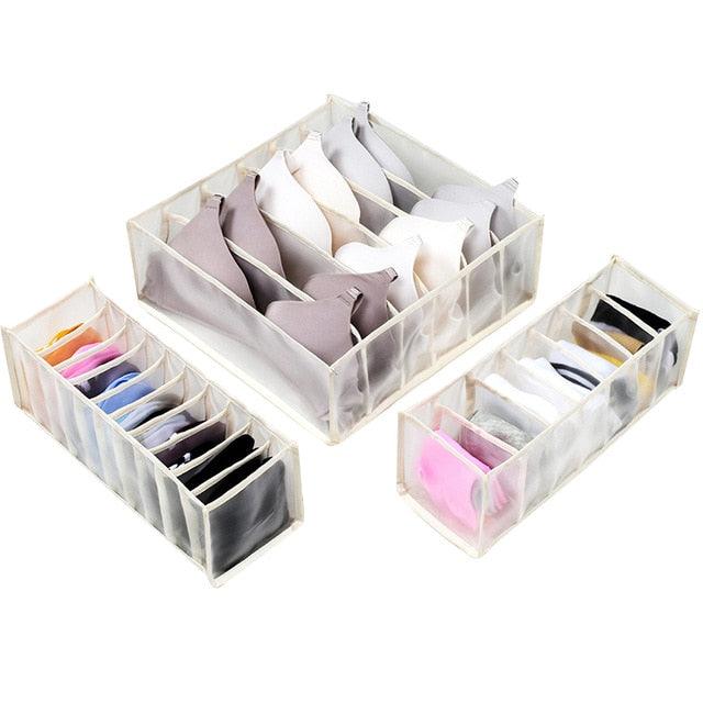 Organizador de Roupas Intimas e Meias - Kit com 3 Unidades